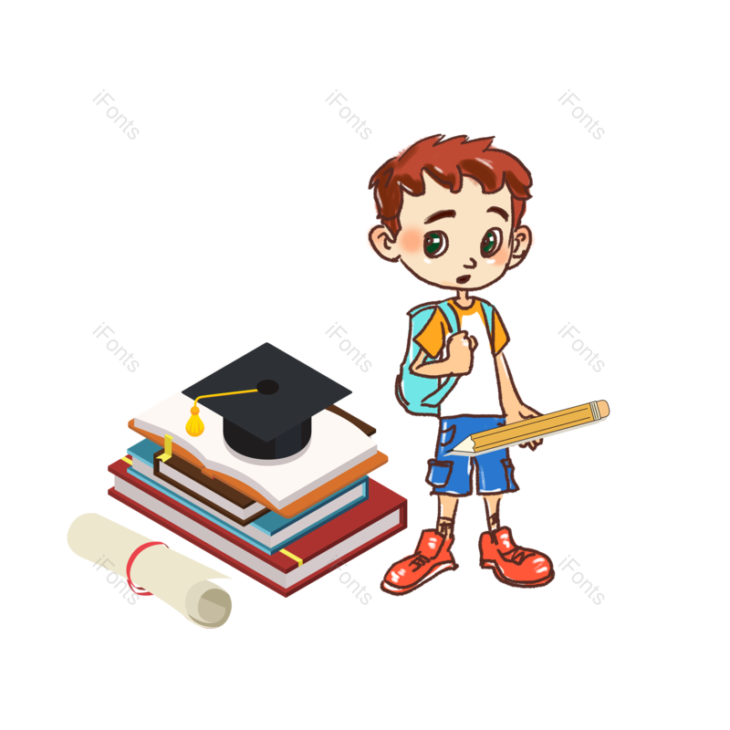 装饰图片,元素元素,卡通PNG,学习免抠素材